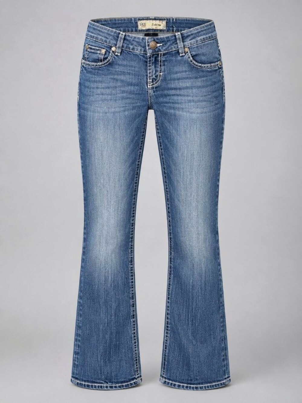 BKE Sabrina Womens Size 27 Long Jeans Medium Wash Bootcut Buckle Exclusive 27L